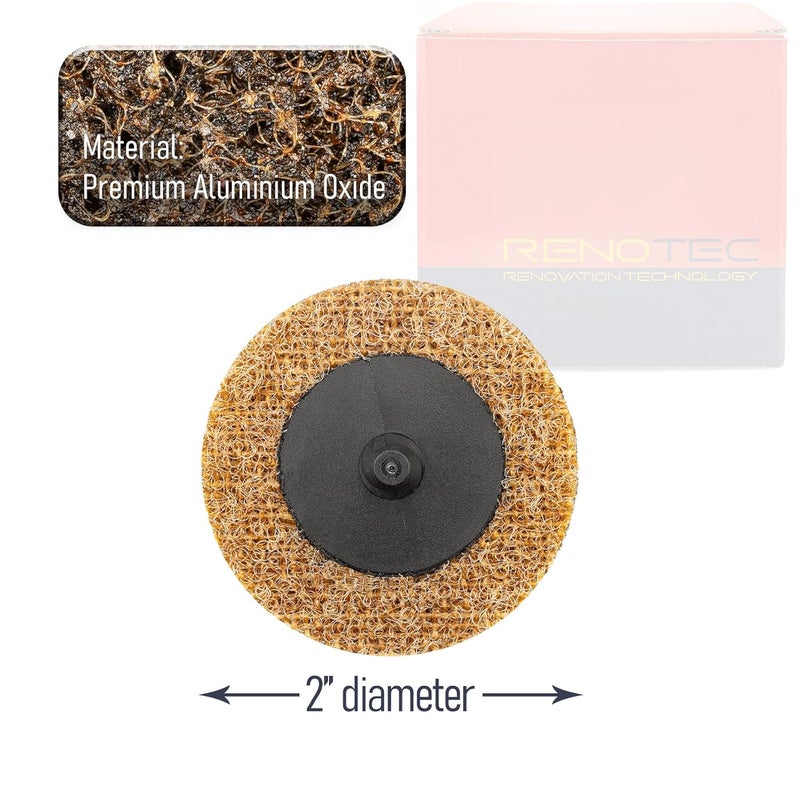 RENOTEC 2" SCM Surface Condition Disc, 2 R-Type Super EDG 50MM, Coarse Grade, Premium Non-Woven, 20Pcs - Image 4